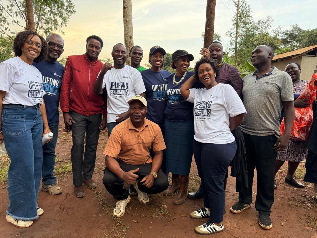 The conference team in Uplifting Generations T-shirts in Tema Village