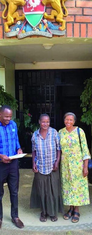 Pastor Agatha with Shanga at the Kenya High Commission